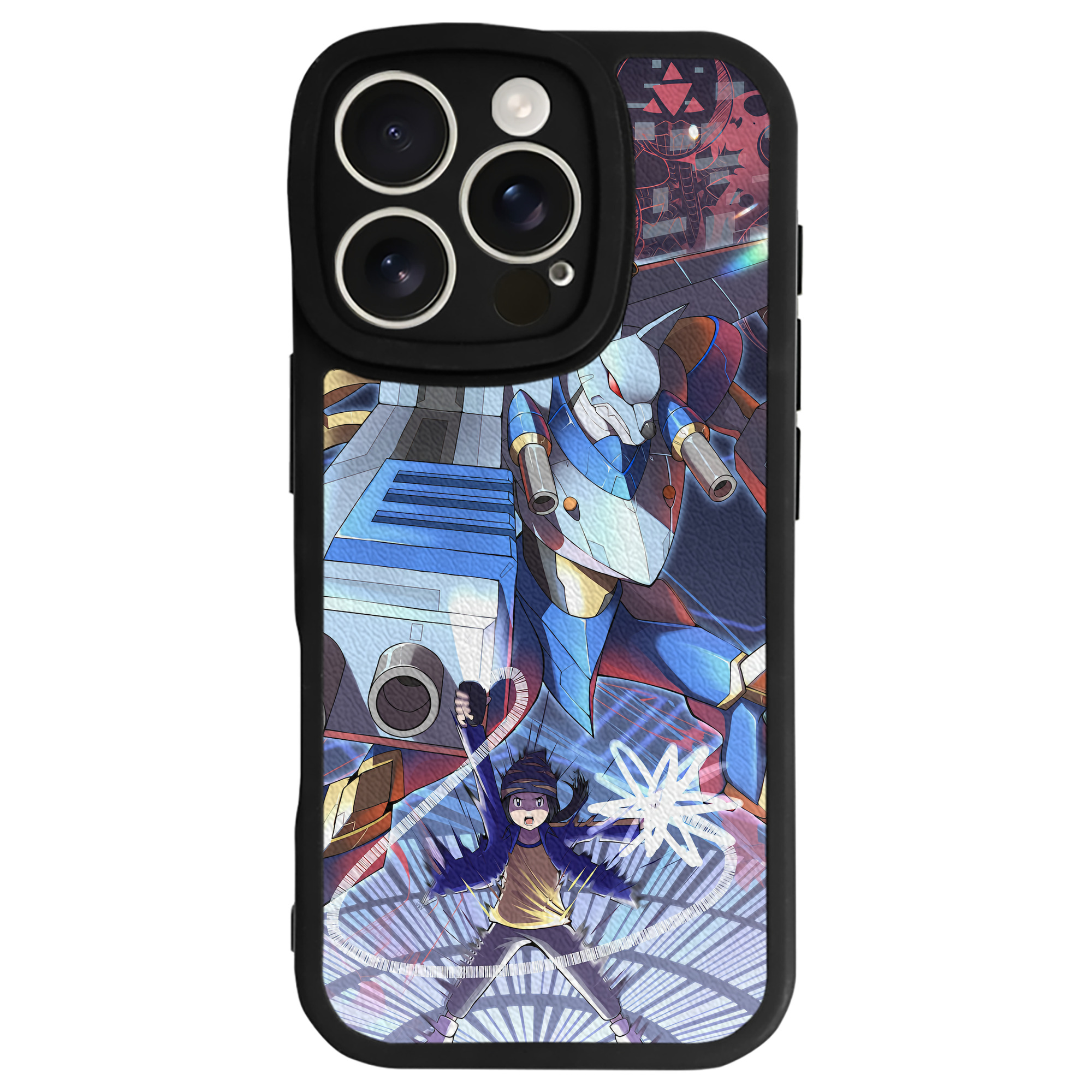 （画像用） Digimon デジタルモンスター/デジモン 【iPhone 16シリーズ対応】シリコンスマホケース（レザー調） 材質：シリコン